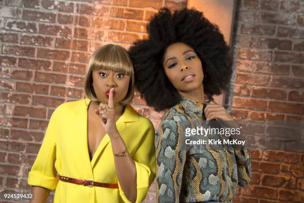 Comedians Jessica Williams and Phoebe Robinson are photographed for Los Angeles Times on February 2, 2018 in Los Angeles, California. PUBLISHED...