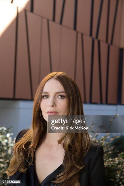 Actress Saffron Burrows is photographed for Los Angeles Times on February 7, 2018 in Beverly Hills, California. PUBLISHED IMAGE. CREDIT MUST READ:...