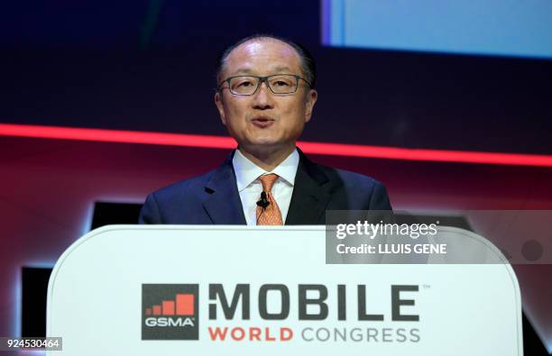 President of World Bank Group, South Korean-American physician and anthropologist Dr. Jim Yong, gives a press conference on the first day of the...