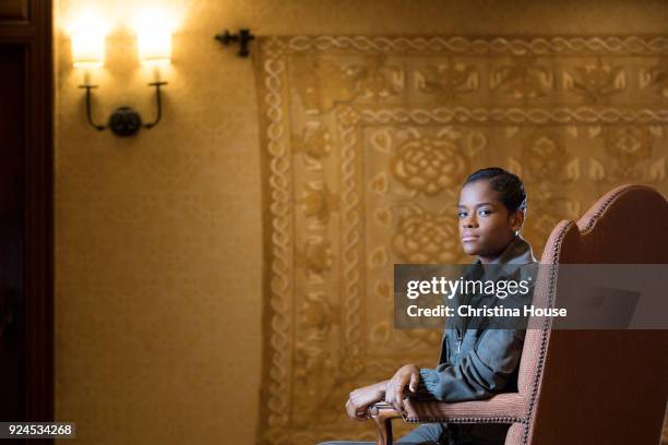 Actress Letitia Wright is photographed for Los Angeles Times on February 1, 2018 in Los Angeles, California. PUBLISHED IMAGE. CREDIT MUST READ:...