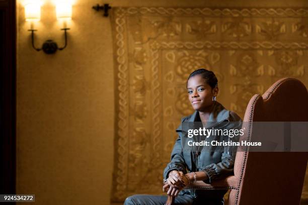 Actress Letitia Wright is photographed for Los Angeles Times on February 1, 2018 in Los Angeles, California. PUBLISHED IMAGE. CREDIT MUST READ:...