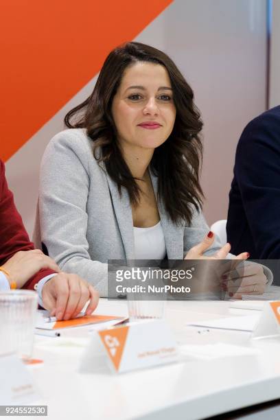 Ines Arrimadas during the Meeting of the National Executive Committee in Madrid. Spain. February 26, 2018