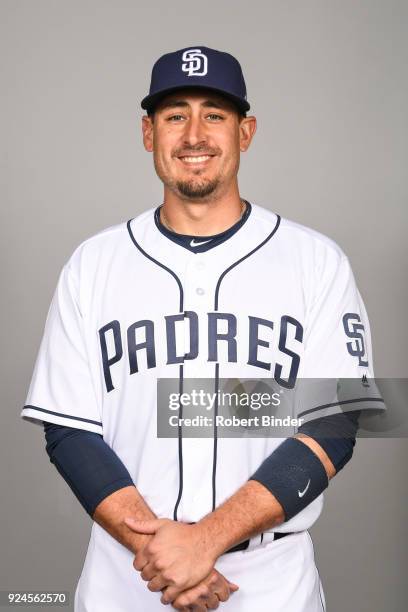 Allen Craig of the San Diego Padres poses during Photo Day on Wednesday, February 21, 2018 at Peoria Stadium in Peoria, Arizona.