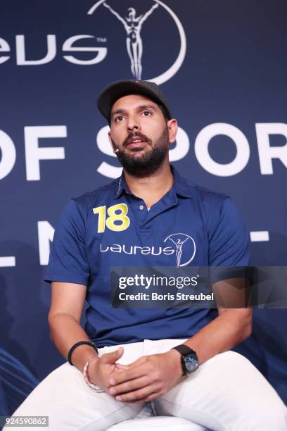 Coco Nogales speaks during the Laureus Power Of Sport Digital Night at Meridien Beach Plazza on February 26, 2018 in Monaco, Monaco.