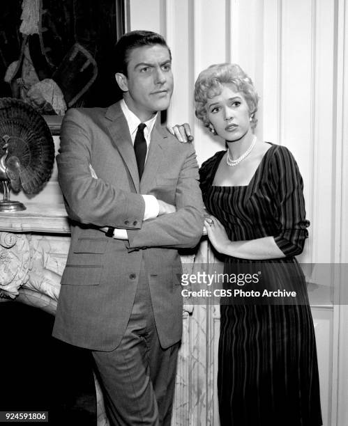 Television program, Alfred Hitchcock Presents. Episode: Craig's Will. Pictured is Stella Stevens and Dick Van Dyke . Originally broadcast March 6,...