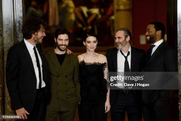 Director Garth Davis, Tahar Rahim, Rooney Mara, Joaquin Phoenix and Chiwetel Ejiofor attend the 'Mary Magdalene' special screening held at The...