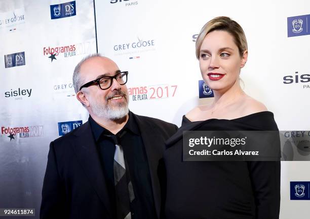 Alex de la Iglesia and Carolina Bang attend 'Fotogramas Awards' at Joy Eslava on February 26, 2018 in Madrid, Spain.