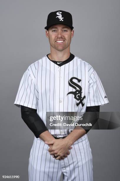 Jake Elmore of the Chicago White Sox poses during Photo Day on Wednesday, February 21, 2018 at Camelback Ranch in Glendale, Arizona.