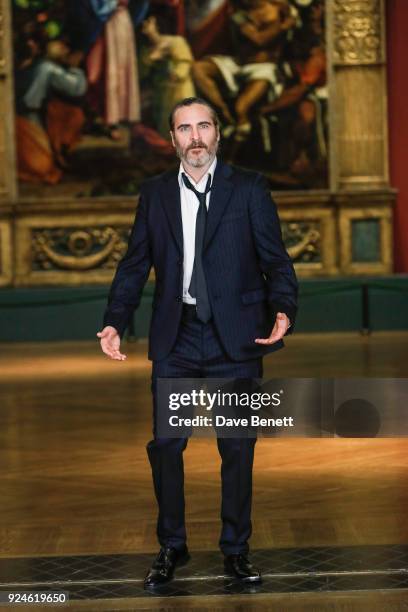 Joaquin Phoenix attends a special screening of "Mary Magdalene" at The National Gallery on February 26, 2018 in London, England.