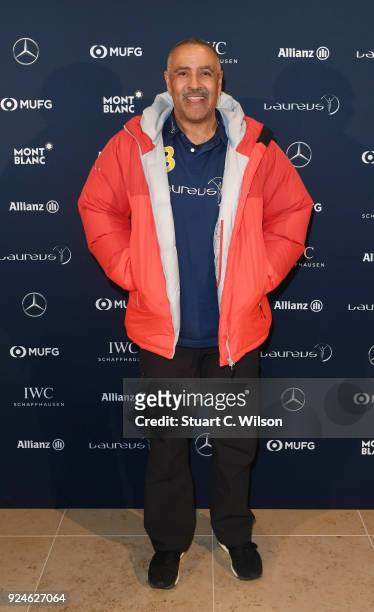 Laureus Academy Member Daley Thompson attends the Laureus Academy Welcome Reception prior to the 2018 Laureus World Sports Awards at the Yacht Club...