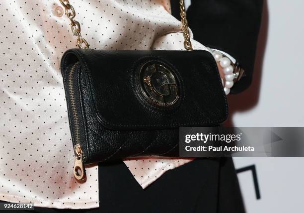 Former Model Janice Dickinson ,Handbag Detail, attends the 'Gifting Your Spectrum' gala benefiting Autism Speaks on February 24, 2018 in Hollywood,...