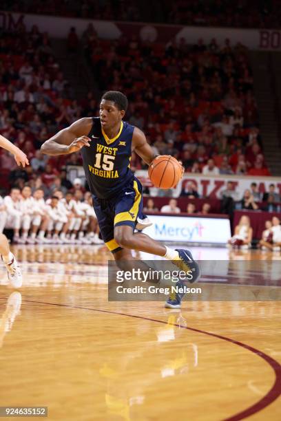 West Virginia Lamont West in action vs Oklahoma at Lloyd Noble Center. Norman, OK 2/26/2018 CREDIT: Greg Nelson