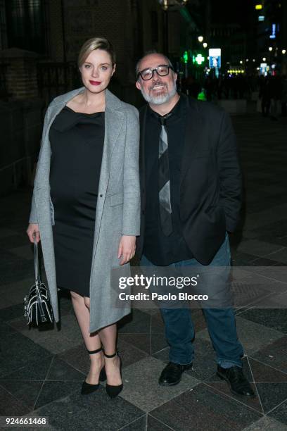 Actress Carolina Bang, and director Alex de la Iglesia are seen arriving to the 'Fotogramas de Plata' awards at the Joy Eslava Club on February 26,...