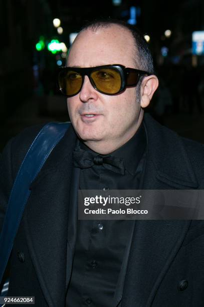 Actor Carlos Areces is seen arriving to the 'Fotogramas de Plata' awards at the Joy Eslava Club on February 26, 2018 in Madrid, Spain.