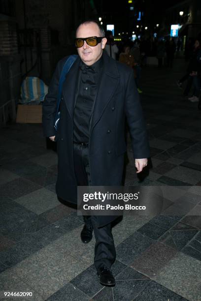 Actor Carlos Areces is seen arriving to the 'Fotogramas de Plata' awards at the Joy Eslava Club on February 26, 2018 in Madrid, Spain.