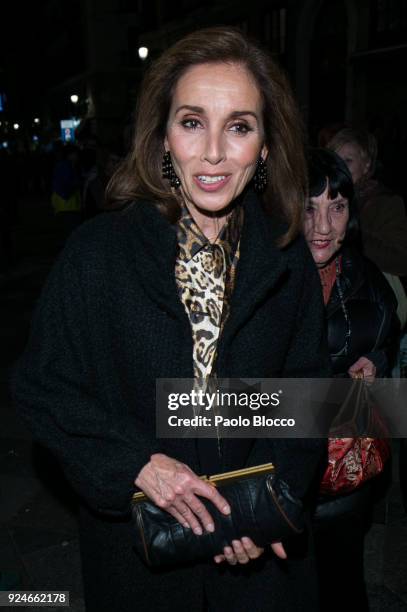 Singer Ana Belen is seen arriving to the 'Fotogramas de Plata' awards at the Joy Eslava Club on February 26, 2018 in Madrid, Spain.