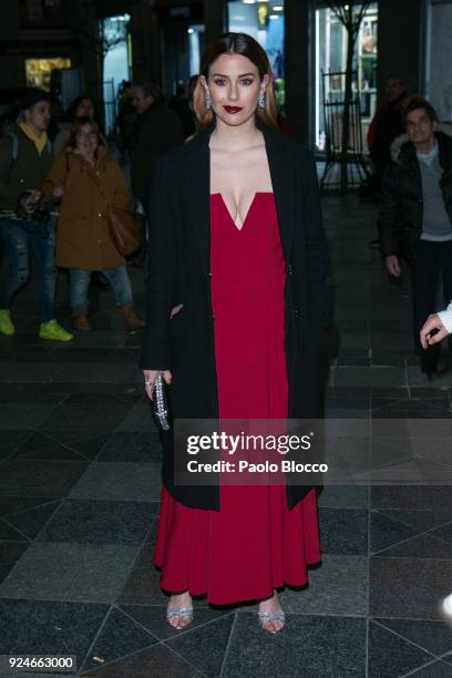 Actress Blanca Suarez is seen arriving to the 'Fotogramas de Plata' awards at the Joy Eslava Club on February 26, 2018 in Madrid, Spain.