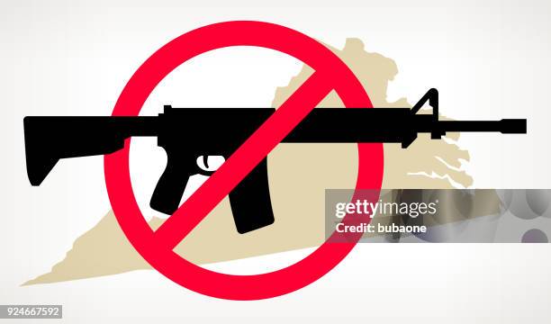 virginia no gun violence vector poster - winchester virginia stock illustrations