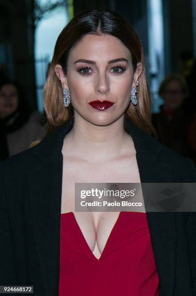 Actress Blanca Suarez is seen arriving to the 'Fotogramas de Plata' awards at the Joy Eslava Club on February 26, 2018 in Madrid, Spain.