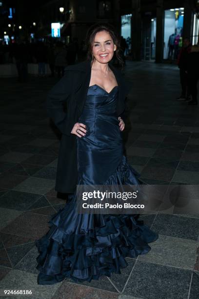 Actress Blanca Marsillach is seen arriving to the 'Fotogramas de Plata' awards at the Joy Eslava Club on February 26, 2018 in Madrid, Spain.