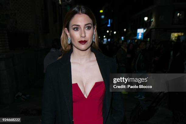 Actress Blanca Suarez is seen arriving to the 'Fotogramas de Plata' awards at the Joy Eslava Club on February 26, 2018 in Madrid, Spain.