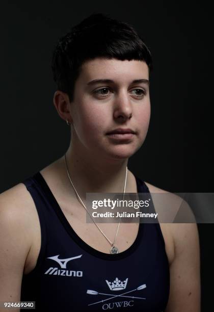 Alice Roberts of Oxford University Women Boat Club poses for a portrait during the 2018 Cancer Research UK Boat Race Crew Announcement on February...