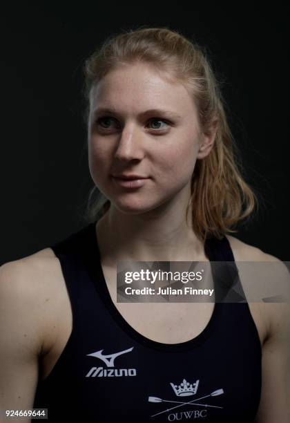 Beth Bridgman of Oxford University Women Boat Club poses for a portrait during the 2018 Cancer Research UK Boat Race Crew Announcement on February...