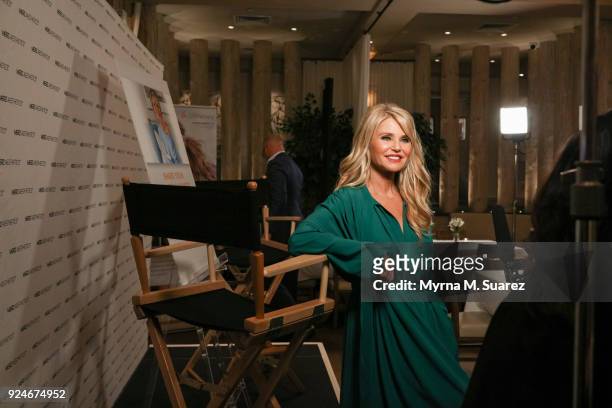 Supermodel and Entrepreneur Christie Brinkly attends the Merz Aesthetics Women Empowerment panel at Avra Restaurant on February 26, 2018 in New York...