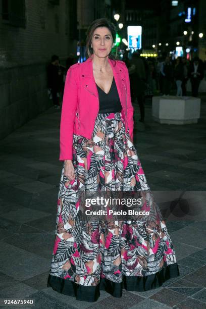 Paz Padilla is seen arriving to the 'Fotogramas de Plata' awards at the Joy Eslava Club on February 26, 2018 in Madrid, Spain.