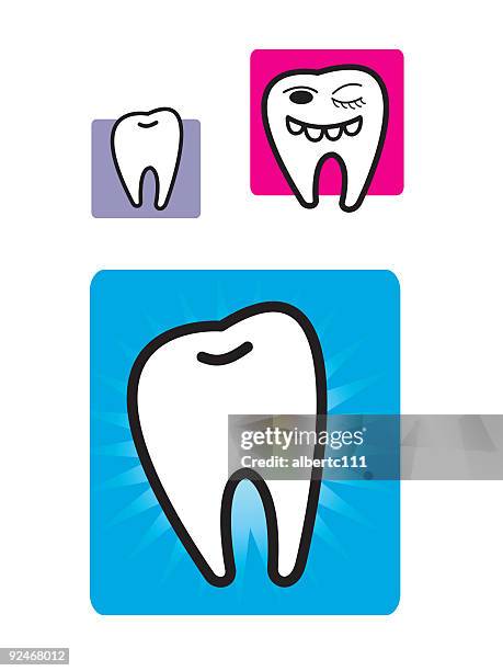 fun teeth - body brushing stock illustrations