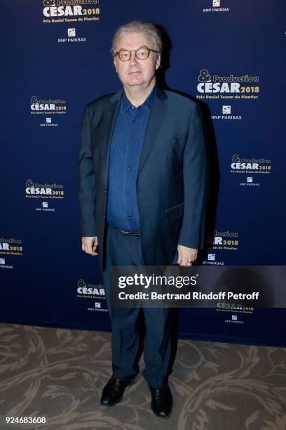 Dominique Besnehard attends the 'Diner Des Producteurs' - Producer's Dinner Held at Four Seasons Hotel George V on February 26, 2018 in Paris, France.