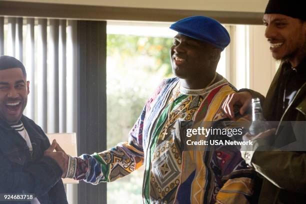 Wherever It Leads" Episode 101 -- Pictured: Wavyy Jonez as Christopher 'Biggie Smalls' Wallace --