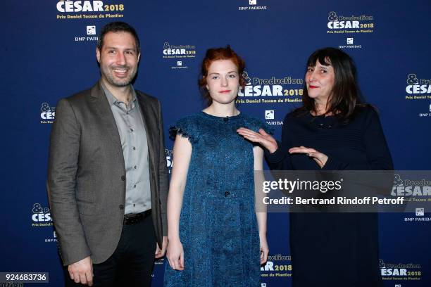 Benoit Quainon, actress Iris Bry and producer Sylvie Pialat attend the 'Diner Des Producteurs' - Producer's Dinner Held at Four Seasons Hotel George...