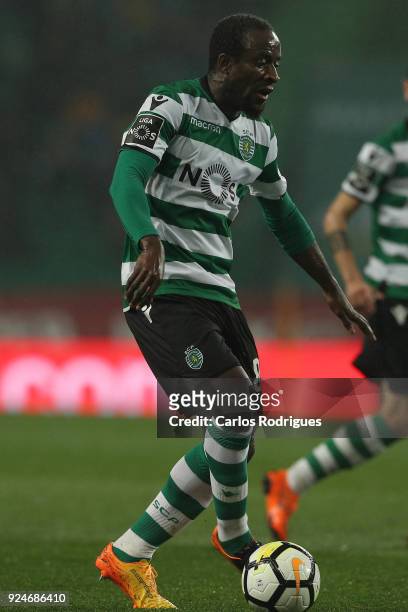 Sporting CP forward Seydou Doumbia from Ivory Coast during the Portuguese Primeira Liga match between Sporting CP and Moreirense FC at Estadio Jose...