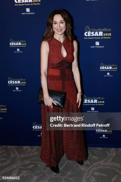 Actress Elsa Zylberstein attends the 'Diner Des Producteurs' - Producer's Dinner Held at Four Seasons Hotel George V on February 26, 2018 in Paris,...