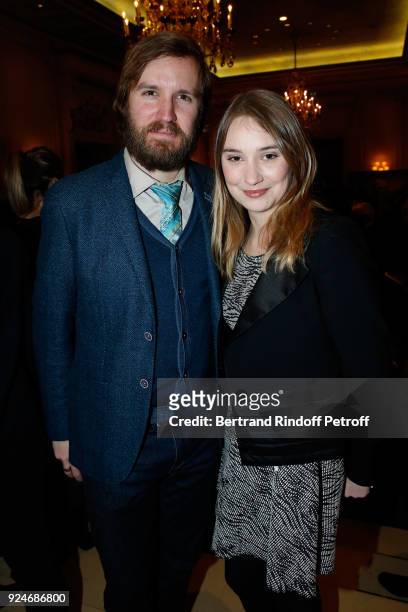 Director Nicolas Bary and actress Deborah Francois attend the 'Diner Des Producteurs' - Producer's Dinner Held at Four Seasons Hotel George V on...
