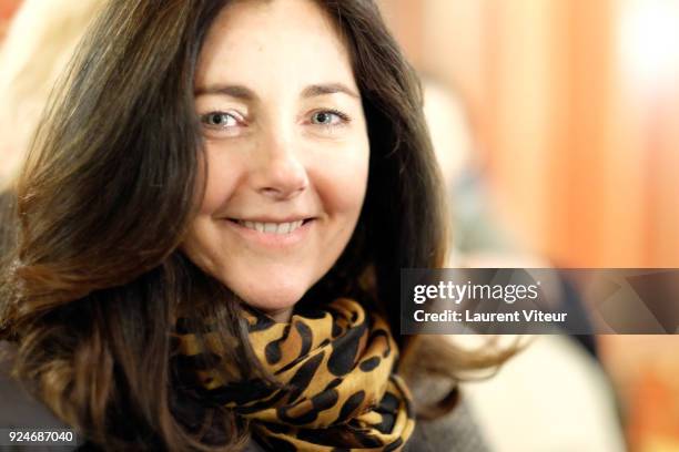 Actress Cristiana Reali attends "L'Evenement" Theater Play during 'Paroles Citoyennes' 10 shows to wonder about the society at Theatre Antoine on...