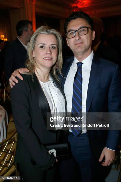 General Director of Canal Plus Group, Maxime Saada and his wife Sylvie attend the 'Diner Des Producteurs' - Producer's Dinner Held at Four Seasons...