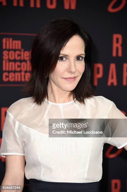Mary-Louise Parker attends the "Red Sparrow" New York Premiere at Alice Tully Hall on February 26, 2018 in New York City.