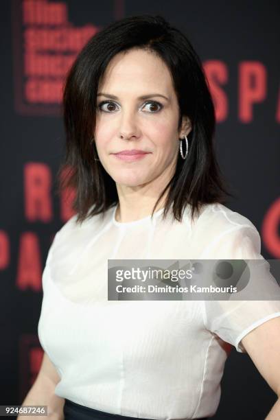 Mary-Louise Parker attends the "Red Sparrow" New York Premiere at Alice Tully Hall on February 26, 2018 in New York City.