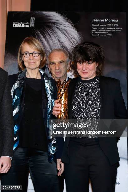 French Minister of Culture Francoise Nyssen and Winner of the "Daniel Toscan du Plantier" Producer's Price, Marie-Ange Luciani for "120 Battement par...