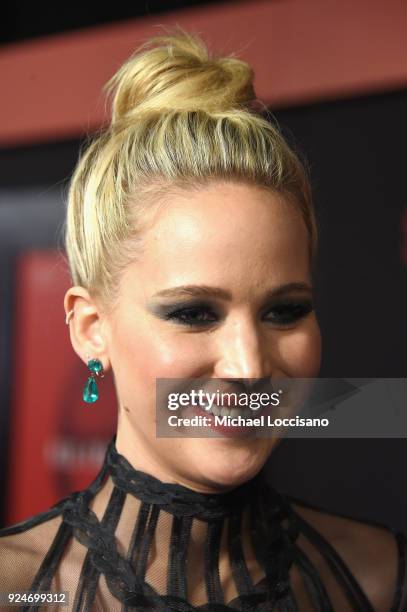 Jennifer Lawrence attends the "Red Sparrow" New York Premiere at Alice Tully Hall at Lincoln Center on February 26, 2018 in New York City.