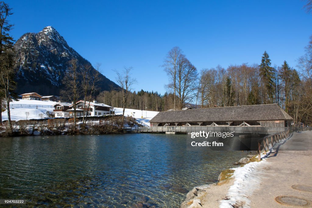 Weir in Schönau am Königssee (Berchtesgadener Land, Bavaria, Germany)
