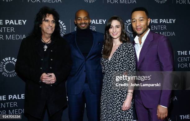 Alice Cooper, Brandon Victor Dixon, Sara Bareilles and John Legend attend The Paley Center for Media presents: Behind The Scenes: Jesus Christ...