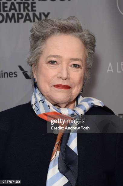 Kathy Bates attends the Roundabout Theatre Company's 2018 Gala at The Ziegfeld Ballroom on February 26, 2018 in New York City.