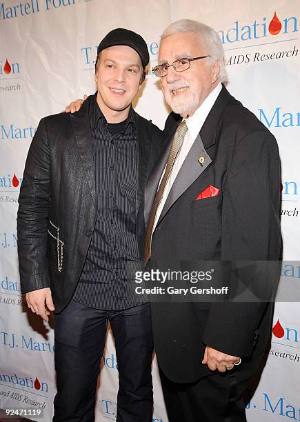 Recording artist Gavin DeGraw and founder Tony Martell attend the 34th Annual T.J. Martell Foundation's Awards Gala at the Hilton Hotel on October...