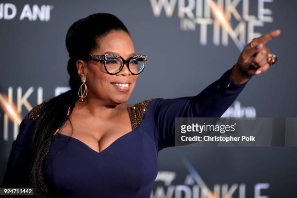 Oprah Winfrey attends the premiere of Disney's "A Wrinkle In Time" at the El Capitan Theatre on February 26, 2018 in Los Angeles, California.