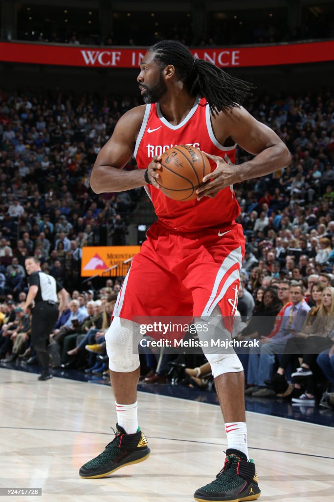 Mi Nene Rockets Nene Hilario of the Houston Rockets handles the ball against the Utah ...