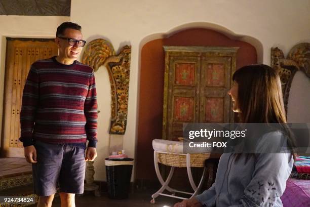 Guest star Fred Armisen and Mary Steenburgen in the "Nizzle Pizzy in a Dizzle Stizzy" episode of THE LAST MAN ON EARTH airing Sunday, Jan. 14 on FOX.