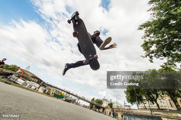 Skateboarder. Paris. France.